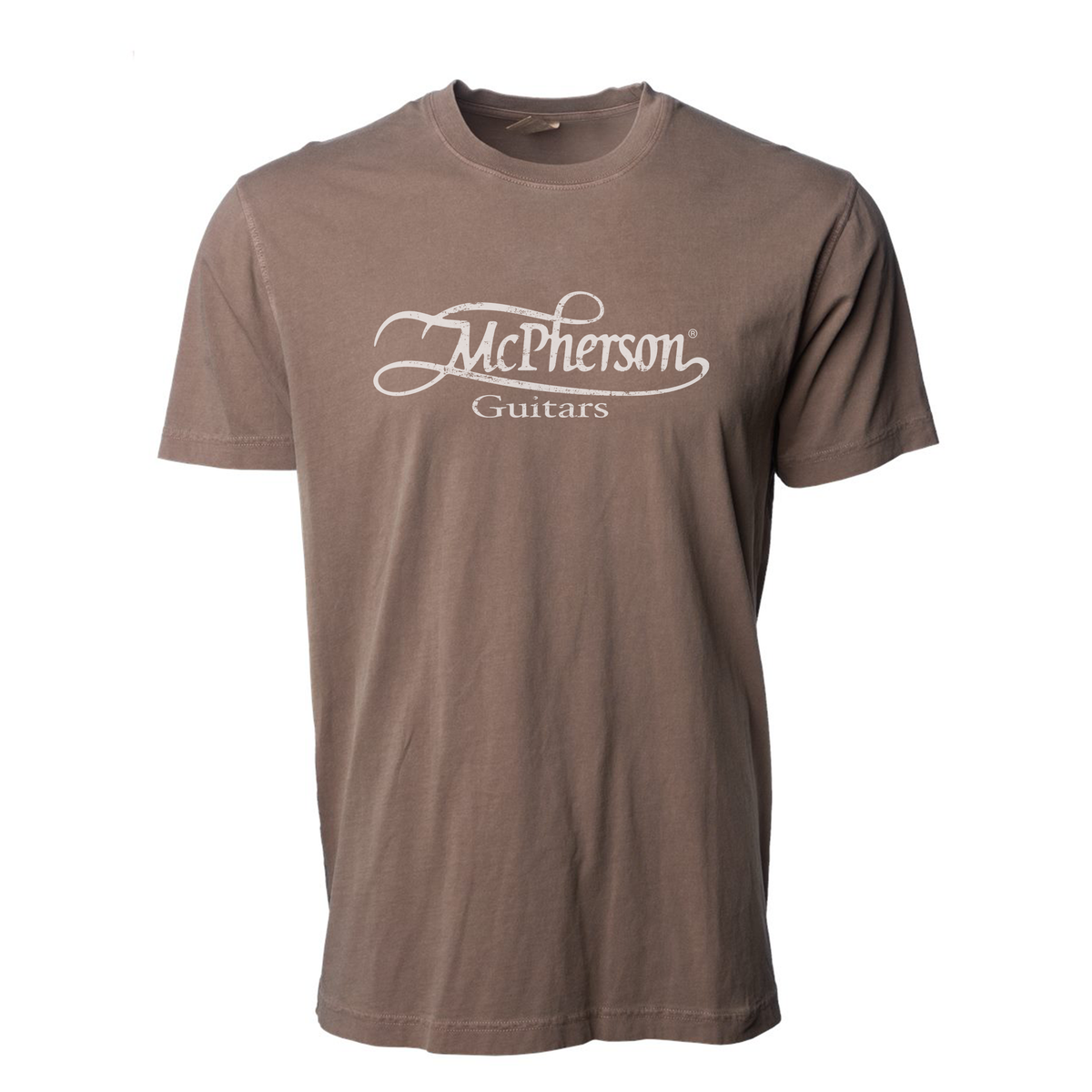 McPherson Guitars Distressed Logo Tee – Clay/Antique White