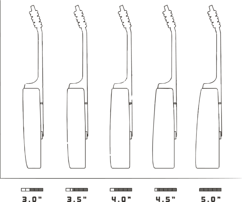 Guitar body depth diagram